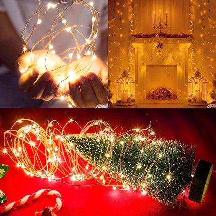 CBK Solar Fairy String Light 200 LEDs 20 Meter Inbuilt Rechargable Batery IP65 Waterproof 8 Mode Copper Wire for Indoor Outdoor Garden Yard Balcony Diwali Christmas Party & Home Decor Led Light 