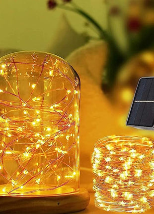 CBK Solar Fairy String Light 200 LEDs 20 Meter Inbuilt Rechargable Batery IP65 Waterproof 8 Mode Copper Wire for Indoor Outdoor Garden Yard Balcony Diwali Christmas Party & Home Decor Led Light 