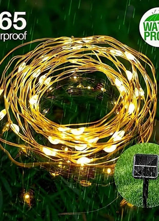 CBK Solar Fairy String Light 200 LEDs 20 Meter Inbuilt Rechargable Batery IP65 Waterproof 8 Mode Copper Wire for Indoor Outdoor Garden Yard Balcony Diwali Christmas Party & Home Decor Led Light 