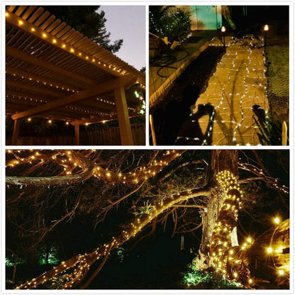 CBK Solar Fairy String Light 200 LEDs 20 Meter Inbuilt Rechargable Batery IP65 Waterproof 8 Mode Copper Wire for Indoor Outdoor Garden Yard Balcony Diwali Christmas Party & Home Decor Led Light 