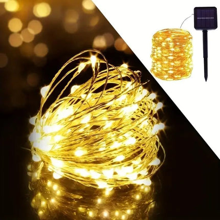 CBK Solar Fairy String Light 200 LEDs 20 Meter Inbuilt Rechargable Batery IP65 Waterproof 8 Mode Copper Wire for Indoor Outdoor Garden Yard Balcony Diwali Christmas Party & Home Decor Led Light 