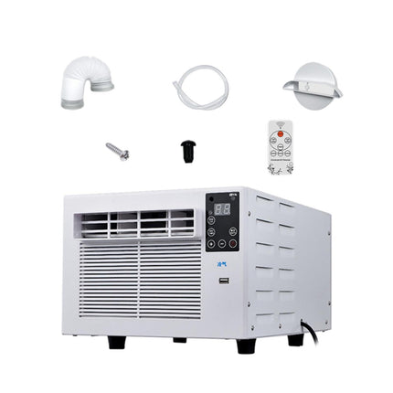 CLUB BOLLYWOOD 1881 BTU Portable Air Conditioner, 550W Cooling, Multi-Purpose, Low Noise Operation, Includes AC Unit, Remote, Exhaust Pipe, Drain Screw, Adapter, Protection Plug, Manual 