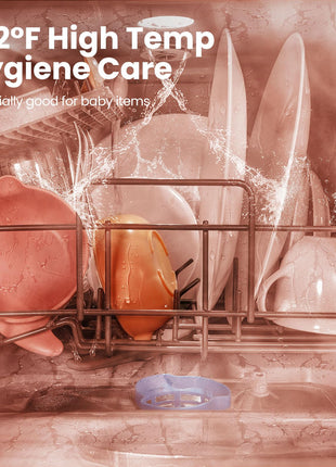 COMFEE' Portable Dishwasher Countertop with 5L Built-in Water Tank, No Hookup Needed, 6 Programs, 360° Dual Spray, 192℉ High-Temp& Air-Dry Function, Mini Dishwasher for RVs, White 