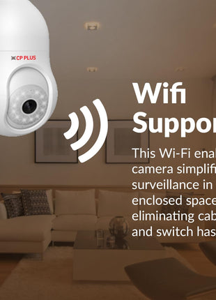 CP PLUS 3 MP Resolution Smart Wi-fi Bulb Security Camera | 360° View | 2 Way Talk | Motion Tracking & Detection Alert | Built-in Siren | Advanced Night Vision | IR Distance 15 Mtr. | CP-T31A 