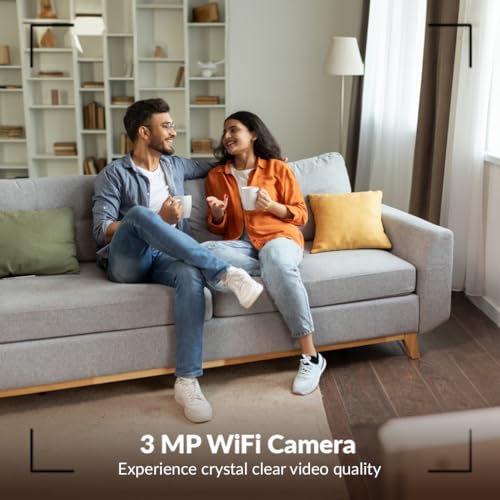 CP PLUS 3 MP Resolution Smart Wi-fi Bulb Security Camera | 360° View | 2 Way Talk | Motion Tracking & Detection Alert | Built-in Siren | Advanced Night Vision | IR Distance 15 Mtr. | CP-T31A 