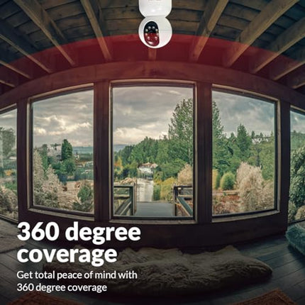 CP PLUS 3MP Smart Wi-fi CCTV Camera | 360° & Full HD Home Security | Full Color Night Vision | 2-Way Talk | Advanced Motion Tracking | SD Card Support (Upto 256GB) | IR Distance 20Mtr | EZ-P31 