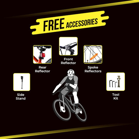 CRADIAC - Alpha PRO Gen 2 | 21 Gear MTB Cycle | 6061 Alloy Frame | Dual DISC | 27.5" Inch Mountain Cycle | Zoom Lockout Suspension | Ideal for 15+ Years Men/Boys/Girls 