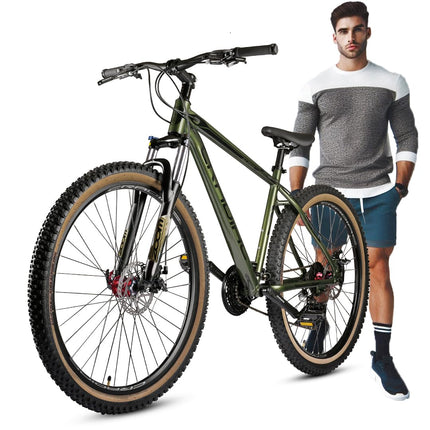 CRADIAC - Alpha PRO Gen 2 | 21 Gear MTB Cycle | 6061 Alloy Frame | Dual DISC | 27.5" Inch Mountain Cycle | Zoom Lockout Suspension | Ideal for 15+ Years Men/Boys/Girls 