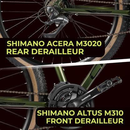 CRADIAC - Alpha PRO Gen 2 | 21 Gear MTB Cycle | 6061 Alloy Frame | Dual DISC | 27.5" Inch Mountain Cycle | Zoom Lockout Suspension | Ideal for 15+ Years Men/Boys/Girls 