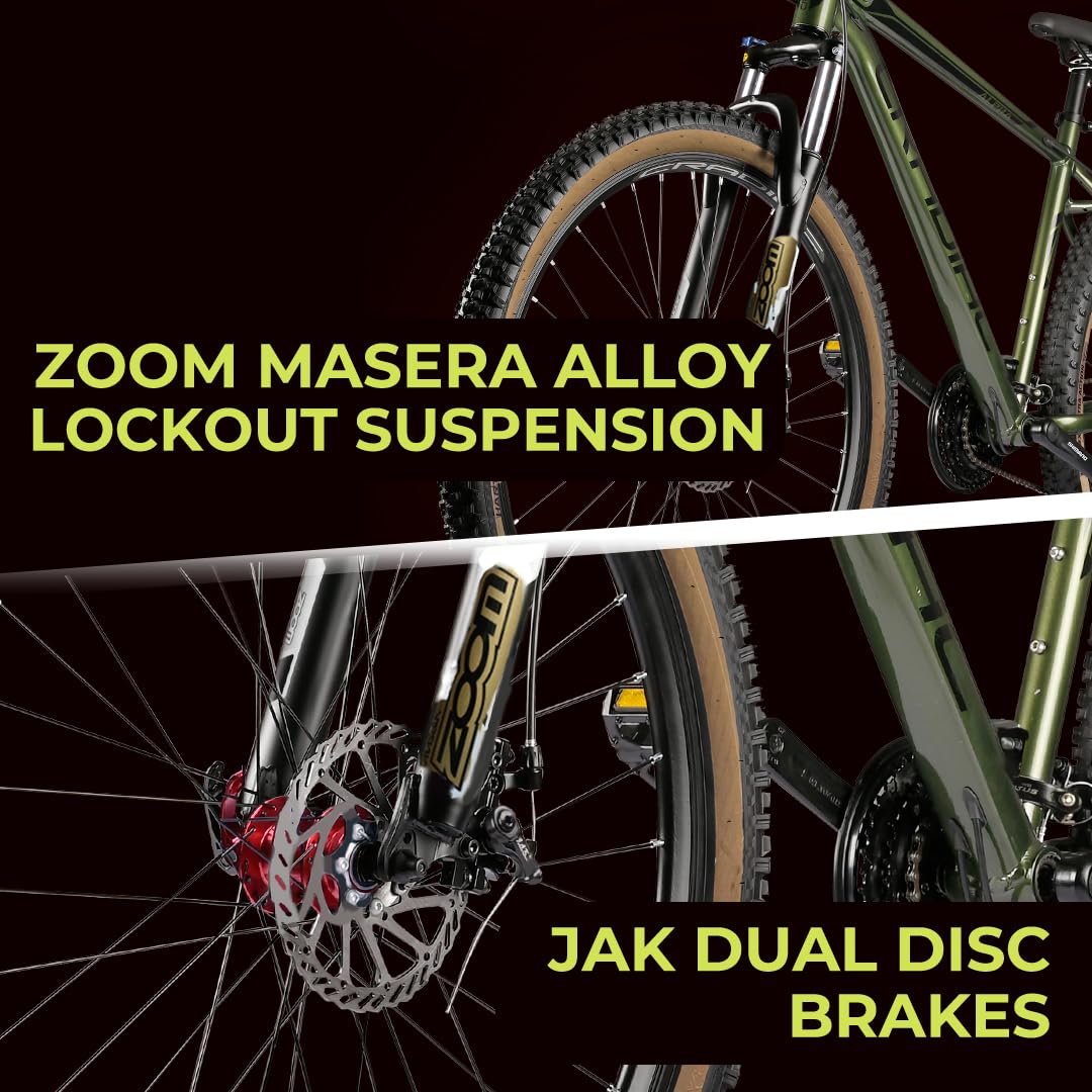 CRADIAC - Alpha PRO Gen 2 | 21 Gear MTB Cycle | 6061 Alloy Frame | Dual DISC | 27.5" Inch Mountain Cycle | Zoom Lockout Suspension | Ideal for 15+ Years Men/Boys/Girls 