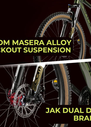 CRADIAC - Alpha PRO Gen 2 | 21 Speed Gear MTB Cycle | 6061 Alloy Frame | Dual DISC | 29" Inch Mountain Cycle | Zoom Lockout Suspension | Ideal for 15+ Years Men/Boys/Girls 