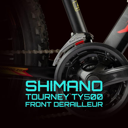 CRADIAC Rooster LITE 21 Speed 6061 Alloy MTB Cycle 29T 21 Speed Gear Bicycle for Men with Front Suspension & Dual Disc Brake Mountain Bike | Ideal for 15+ Years, Unisex, 18 Inch, Black, Red 