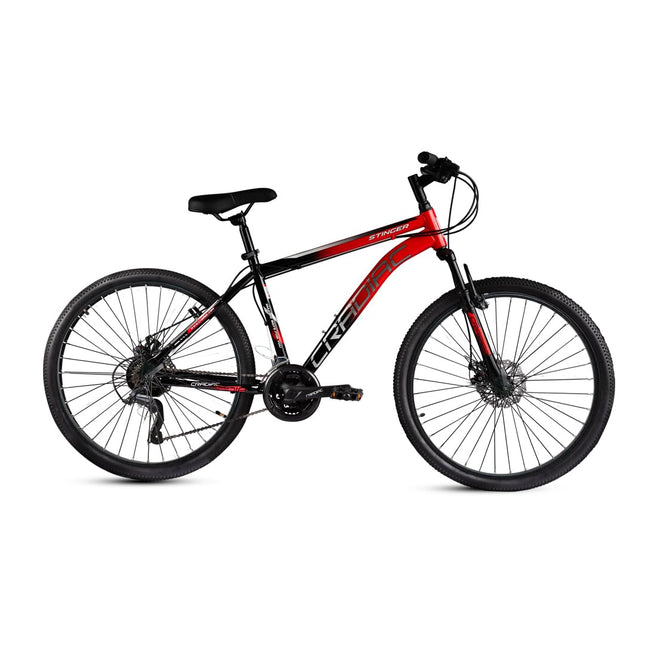 CRADIAC Stinger X7-21 Speed Cycle for Men with Dual Disc Brakes & Front Suspension Fork, 29 T 21 Speed Bicycle for Adults with Hitensile Steel Frame, Ideal for 12+ Years Unisex, 18.5 Inch Frame 