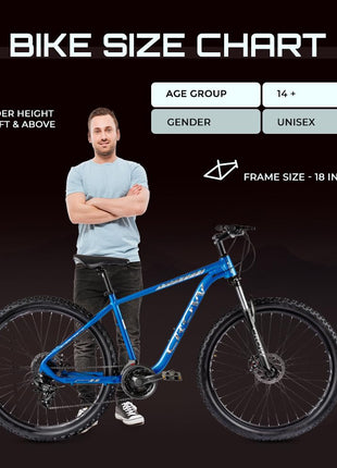 CROW - Fusion 21 Speed | 6061 Light Weight Alloy Frame | 21 Speed Gear Cycle | Lockout Suspension | 29" INCH MTB | Disc Brake | Ideal for 15+ Years with 5.8FT + 