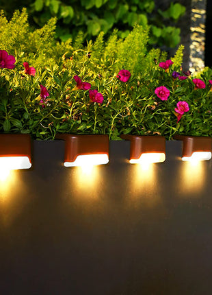 CaiFang Solar Deck Lights Outdoor, 16 PCS Solar Step LED Waterproof Lighting for Outdoor Deck, Patio, Driveway (Warm White) 