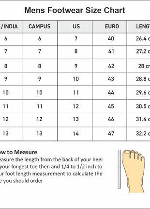 Campus Men's North Plus BLK Running Shoe-7 Kids UK (11G-677) 