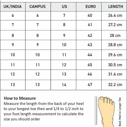 Campus Men's North Plus BLK Running Shoe-7 Kids UK (11G-677) 