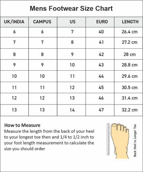 Campus Men's North Plus BLK Running Shoe-7 Kids UK (11G-677) 