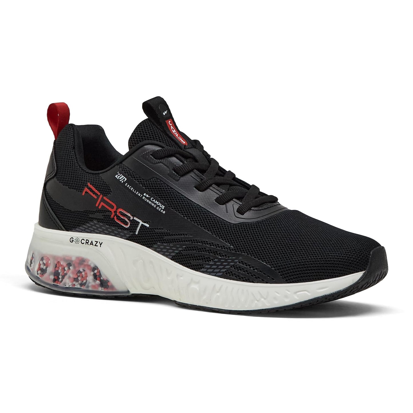 Campus Mens First Running Shoes Black Red Size 10 UK 