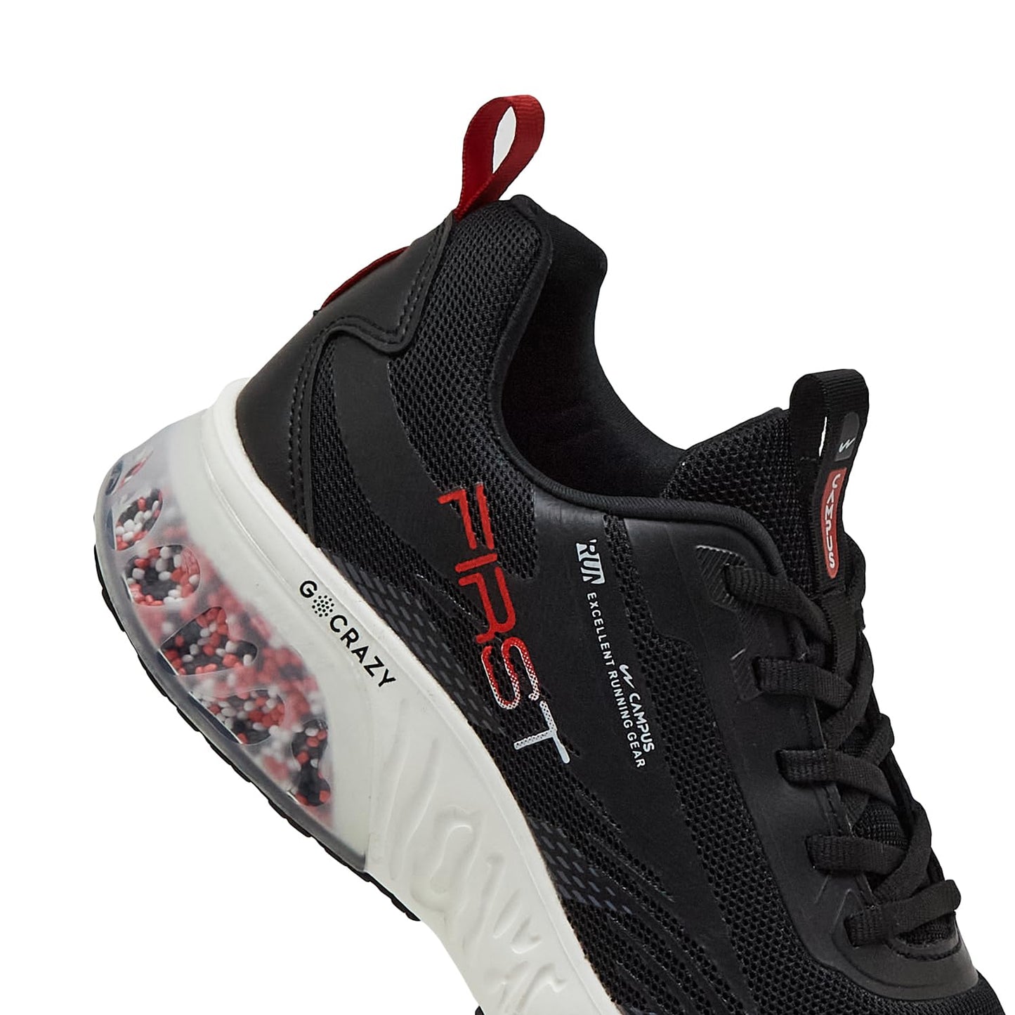Campus Mens First Running Shoes Black Red Size 10 UK 