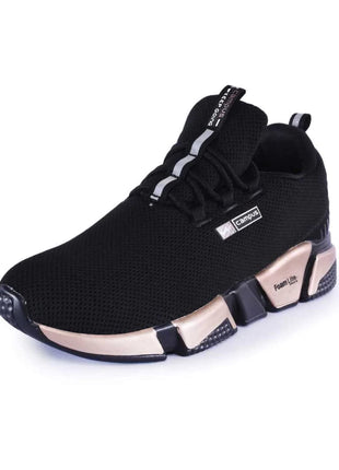 Campus Women Alexa Black And Golden Athletic Running Shoes 