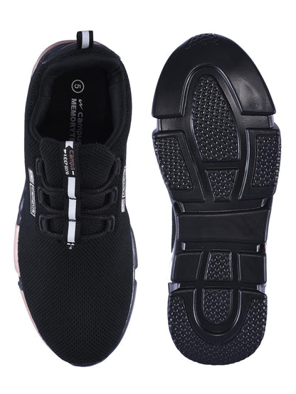 Campus Women Alexa Black And Golden Athletic Running Shoes 