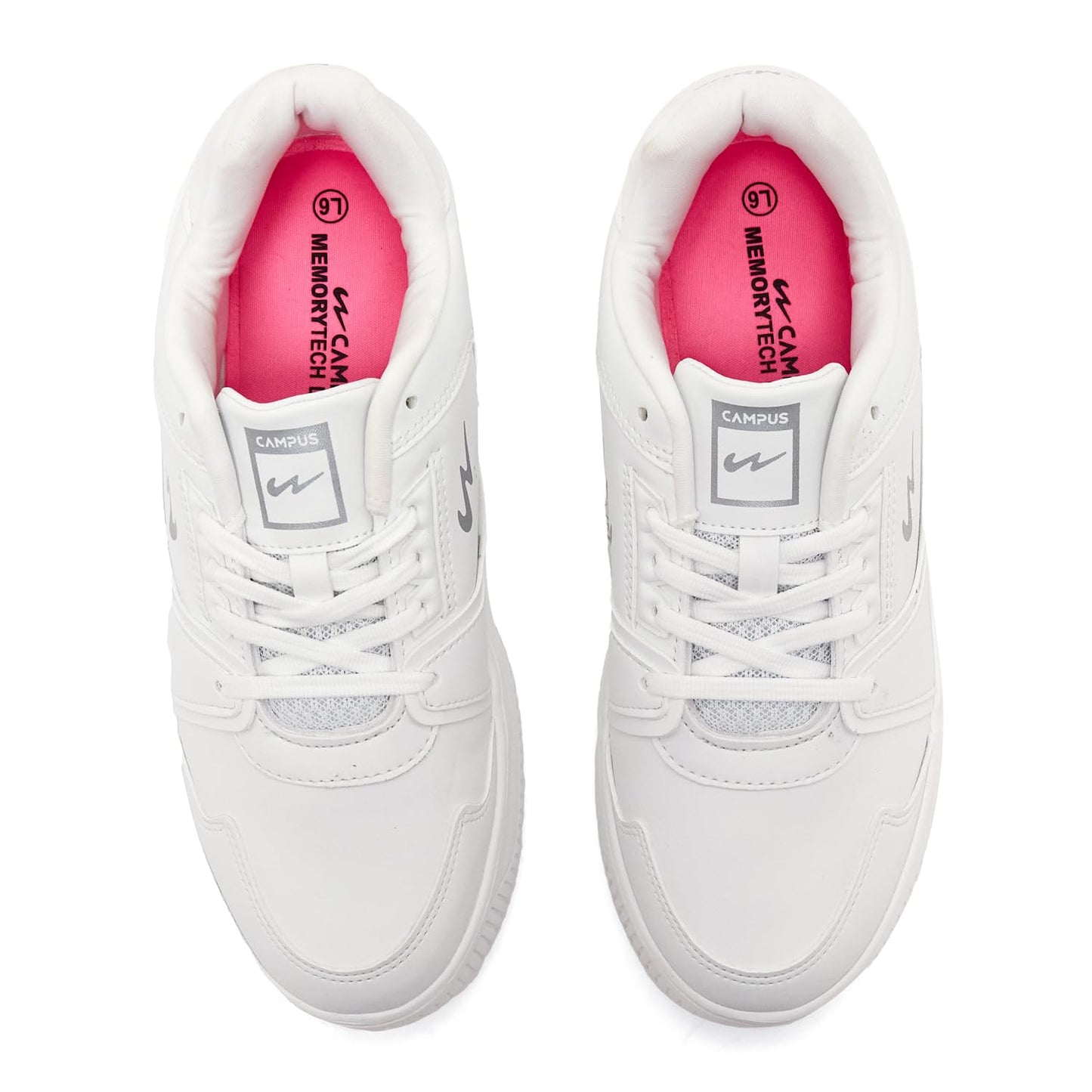 Campus Women's OG L3 Sneakers White Silver Size 5 UK India 