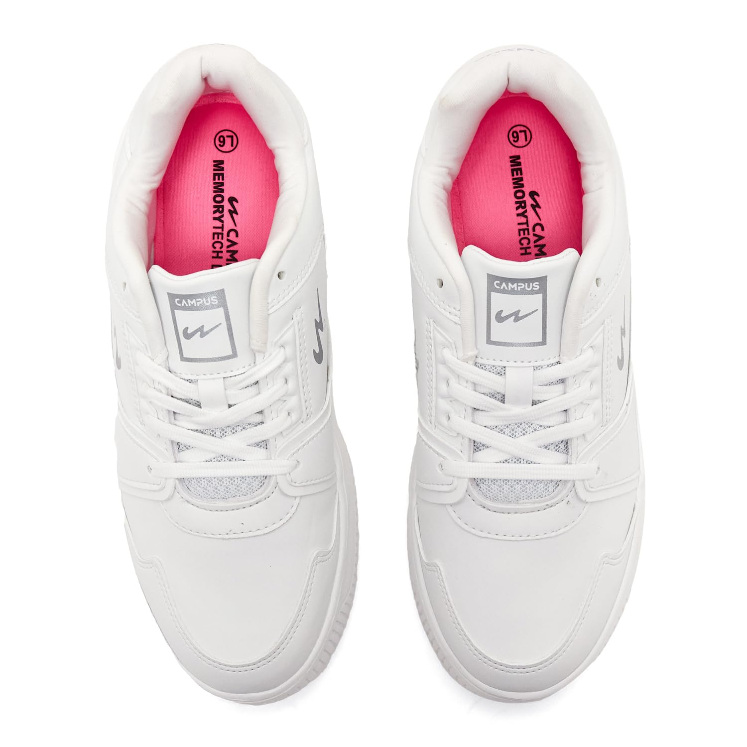 Campus Women's OG L3 Sneakers White Silver Size 5 UK India 