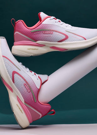 Campus Women's Revi White Pink Running Shoes 5UK 1 Pair 