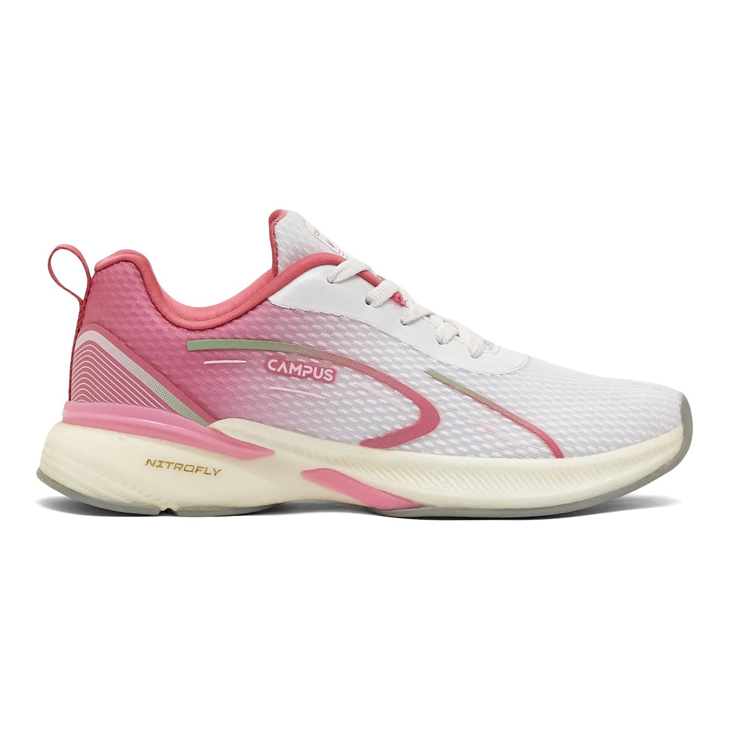 Campus Women's Revi White Pink Running Shoes 5UK 1 Pair 