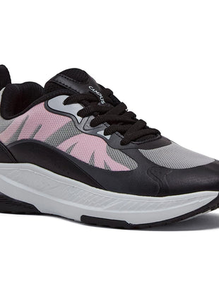Campus Womens Fable Running Shoes Black Pink Breathable Mesh Nitrofly Cushioned 
