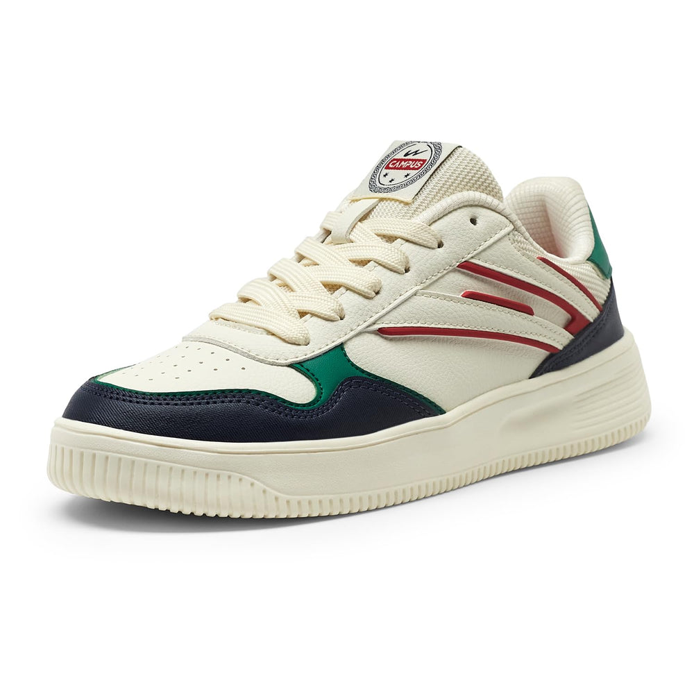 Campus Womens Smolt Off White And Blue Sneakers Casual Comfort Everyday Wear