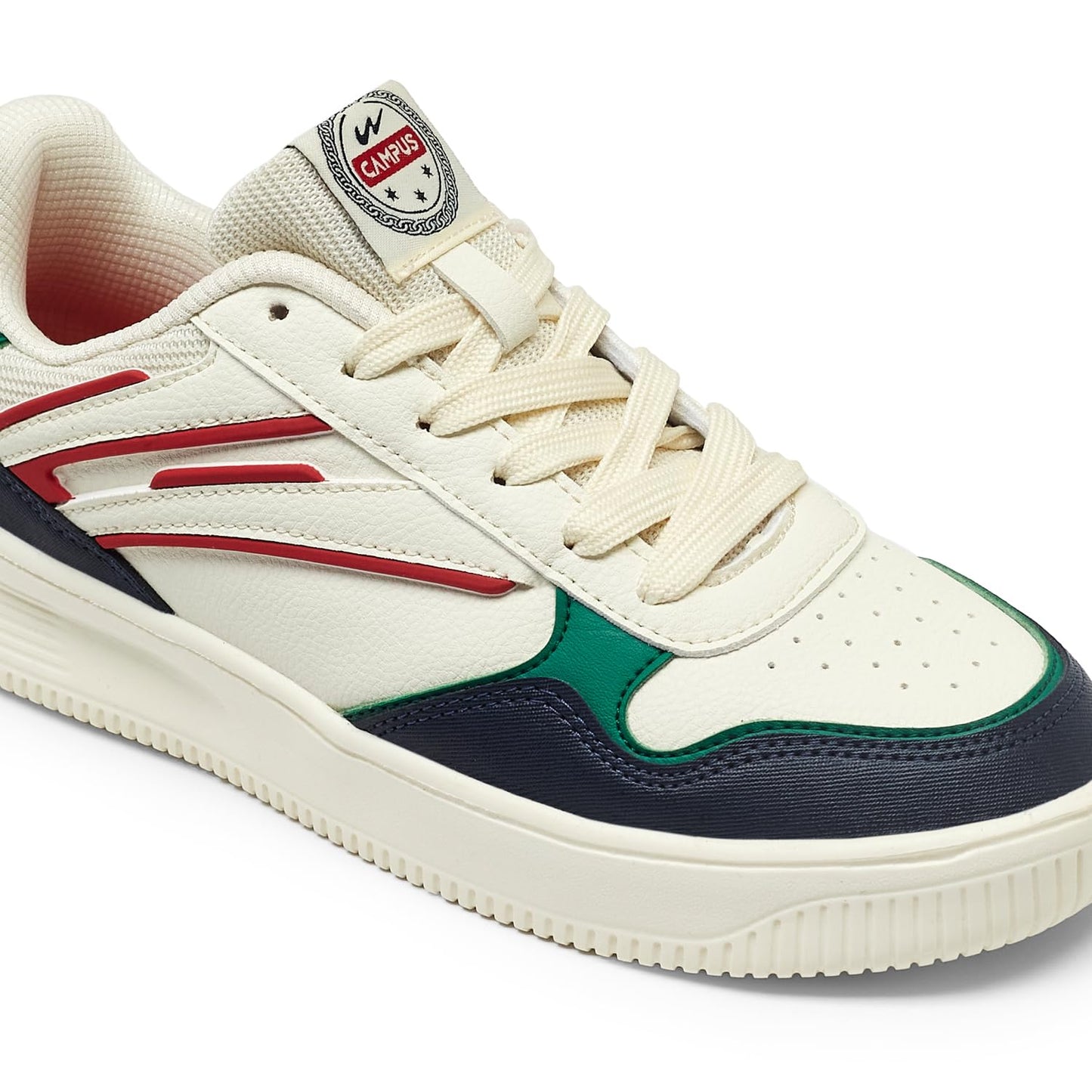 Campus Womens Smolt Off White And Blue Sneakers Casual Comfort Everyday Wear 