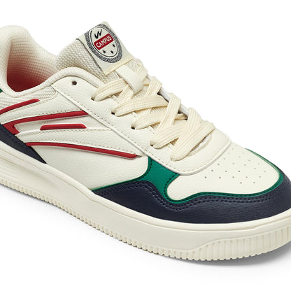 Campus Womens Smolt Off White And Blue Sneakers Casual Comfort Everyday Wear 