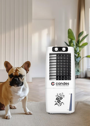 Candes 12 L Portable Mini Air Cooler for Home | High Speed Blower, 3 Way Speed Control, Ice Chamber | Inverter Compatible Air Cooler for Room Cooling with Honey-Comb Cooling Pads | 1 Year Warranty 