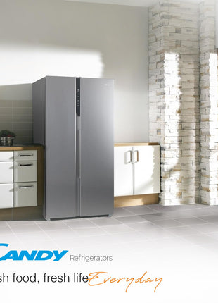 Candy 602 L Frost Free Side by Side Refrigerator with 100% Convertible Technology, Digital Control Panel and Magic Convertible Cooling 2-door (Shiny Steel, CSS6600TS) 