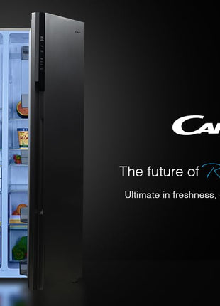 Candy 602 L Frost Free Side by Side Refrigerator with 100% Convertible Technology, Digital Control Panel and Magic Convertible Cooling 2-door (Shiny Steel, CSS6600TS) 