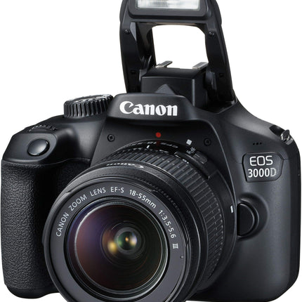 Canon EOS 3000D 18MP Digital SLR Camera (Black) with 18-55mm is II Lens, 16GB Card and Carry Case 