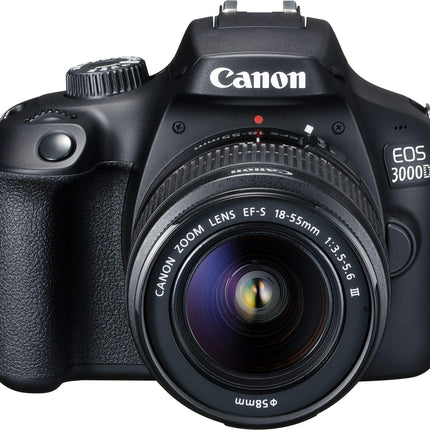 Canon EOS 3000D 18MP Digital SLR Camera (Black) with 18-55mm is II Lens, 16GB Card and Carry Case 