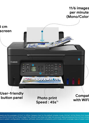Canon PIXMA MegaTank G4770 All-in-one (Print, Scan, Copy) Wireless Inktank Printer with ADF and Fax 