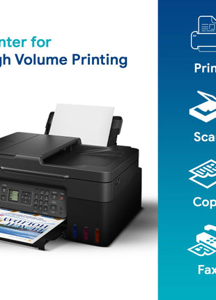 Canon PIXMA MegaTank G4770 All-in-one (Print, Scan, Copy) Wireless Inktank Printer with ADF and Fax 