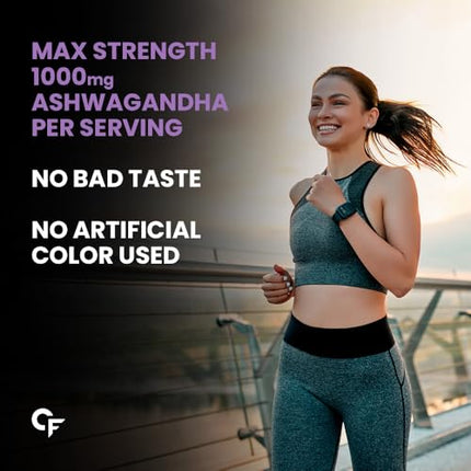 Carbamide Forte Organic Ashwagandha 1000mg Tablets|Stress & Anxiety Relief Tablets |Ashwagandha Powder tablet 1000 mg|Rejuvenates Mind & Body - 60 Organic Ashwagandha Tablets, 1 count, 60 capsules 