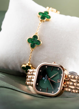 Carlton London Premium Stainless Steel Watch Gift Set for Women | Watch + Bracelet | Luxury Gifting for Her | Gift for Birthday Anniversary | Water Resistant 