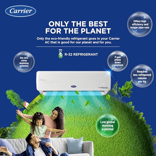 Carrier 1.5 Ton 3 Star AI Flexicool Inverter Split AC (Copper, Convertible 6-in-1 Cooling,High Density Filter, Auto Cleanser, 2024 Model,ESTER NEO Exi+, CAI18ER3R34F0,White) 