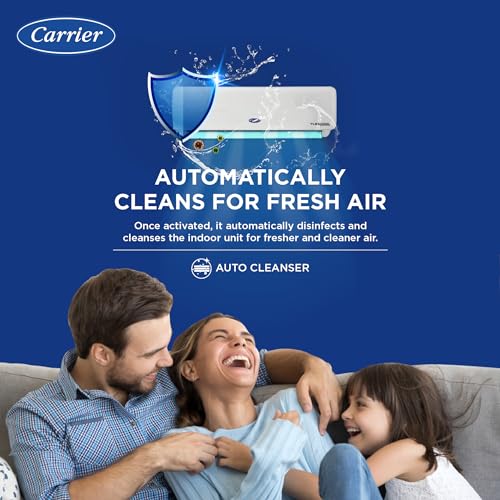 Carrier 1.5 Ton 3 Star AI Flexicool Inverter Split AC (Copper, Convertible 6-in-1 Cooling,High Density Filter, Auto Cleanser, 2024 Model,ESTER NEO Exi+, CAI18ER3R34F0,White) 