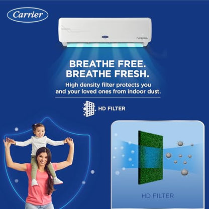 Carrier 1.5 Ton 3 Star AI Flexicool Inverter Split AC (Copper, Convertible 6-in-1 Cooling,High Density Filter, Auto Cleanser, 2024 Model,ESTER NEO Exi+, CAI18ER3R34F0,White) 