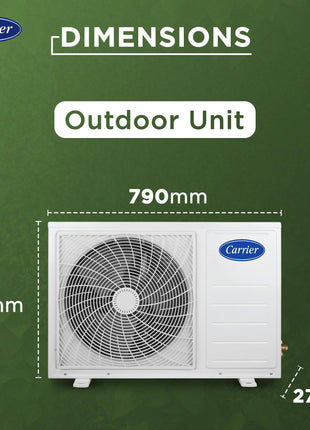 Carrier 1 Ton 3 Star Wi-Fi Smart Flexicool Inverter Split AC (Copper, Convertible 6-in-1 Cooling,Smart Energy Display,HD & PM 2.5 Filter, 2025 Model,ESTER EDGE FXi (Wi-Fi), CAI12EE3R35W0,White) 