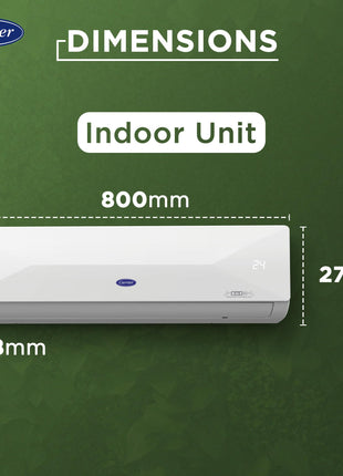 Carrier 1 Ton 3 Star Wi-Fi Smart Flexicool Inverter Split AC (Copper, Convertible 6-in-1 Cooling,Smart Energy Display,HD & PM 2.5 Filter, 2025 Model,ESTER EDGE FXi (Wi-Fi), CAI12EE3R35W0,White) 