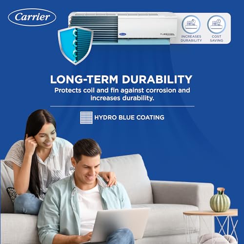 Carrier 2 Ton 5 Star AI Flexicool Inverter Split AC (Copper, Convertible 6-in-1 Cooling,Dual Filtration, Auto Cleanser, ESTER Exi, CAI24ES5R34F1,White) 