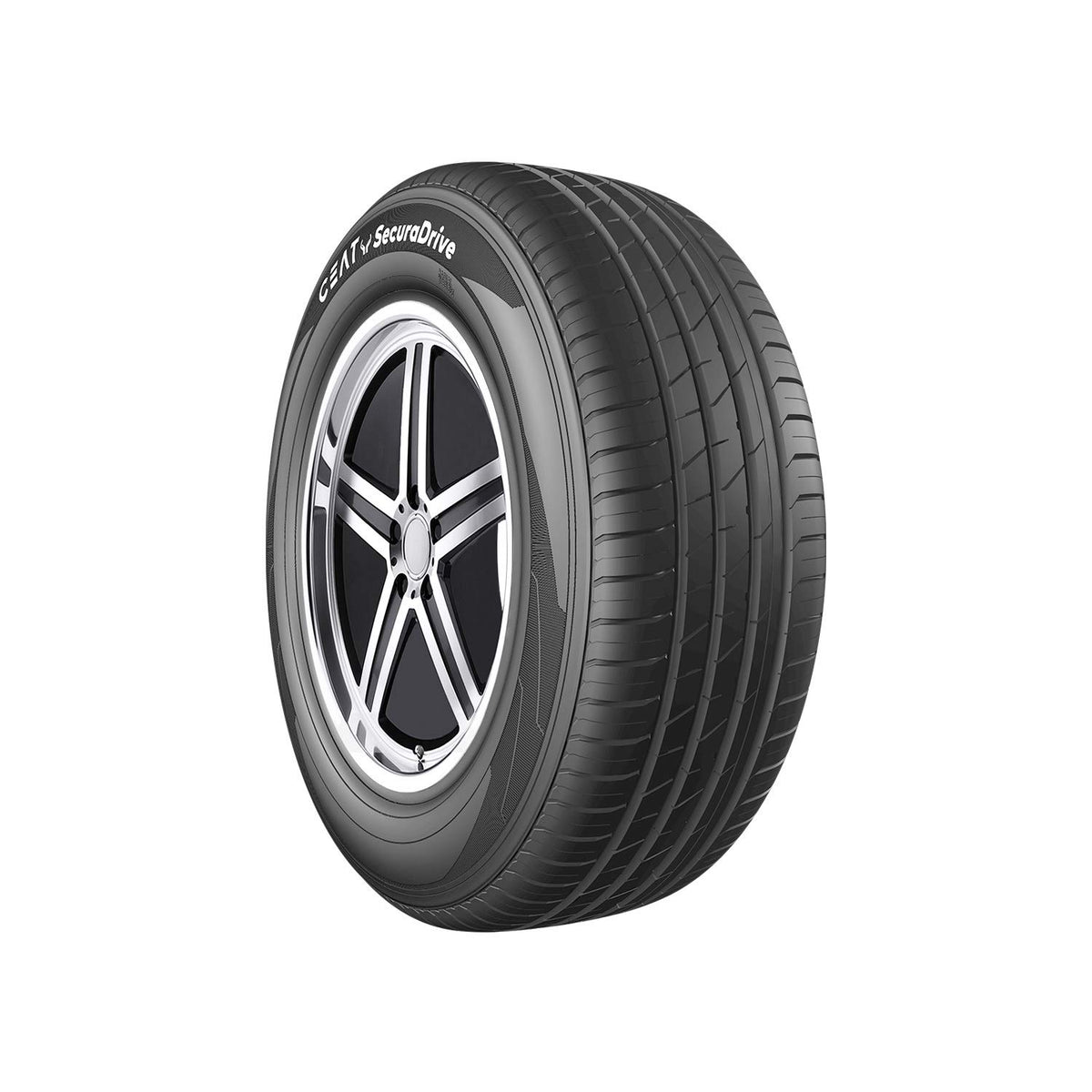 Ceat Secura Drive 185/65 R15 88H Tubeless Car Tyre (Home Delivery), Black 